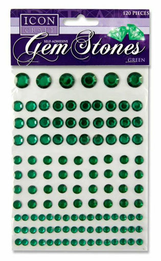 Picture of ICON CRAFT GEM STONES GREEN - 120 PIECES